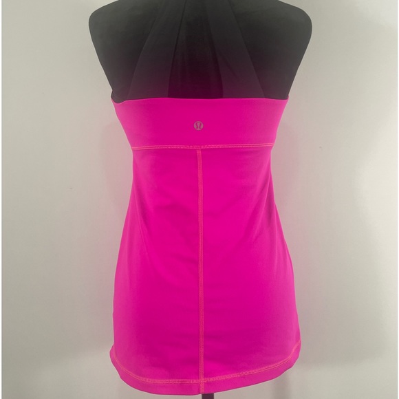 Lululemon Hot Pink, Black, Built in Bra, Tank Top, Small, work out, yoga, - Picture 8 of 14
